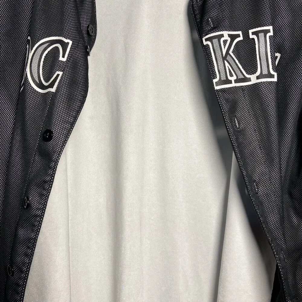 Colorado Rockies Majestic Black Lined Jersey Black Tag 90s Mens Size XL MLB - Picture 3 of 4
